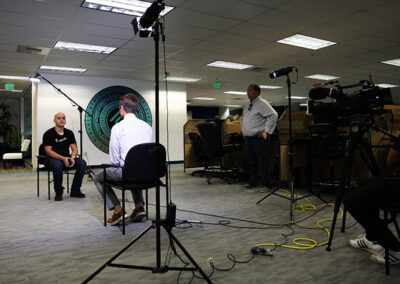 Filming the Digital Upskill Sacramento feature for Fox Business