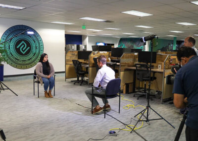 Filming the Digital Upskill Sacramento feature for Fox Business